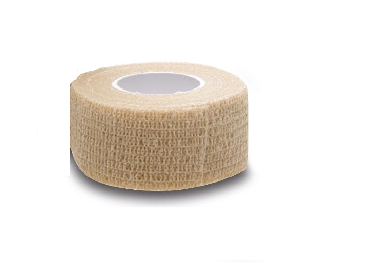 1" Tan Self-Adherent Wrap, 1"x5 yards. 30/Case. 1" Tan Self-Adherent Wrap, 1"x5 yards. 30/Case.